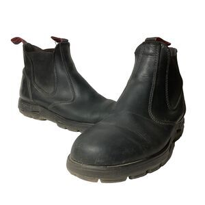 Spyder Redback UBBK Easy Escape Men's 9.5 Leather Work Boots Slip Resistant 6"